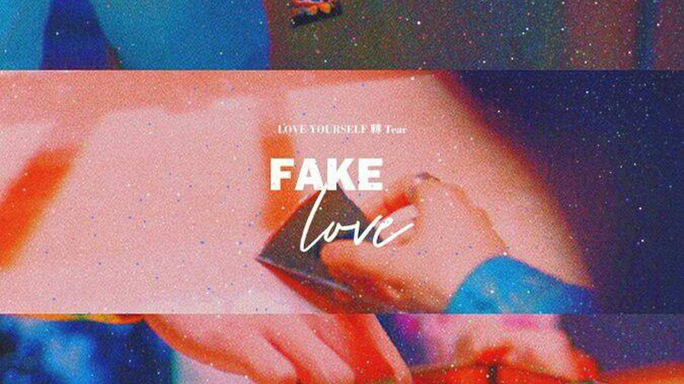 BTS Fake Love på kornete bilde laptop Bakgrunner