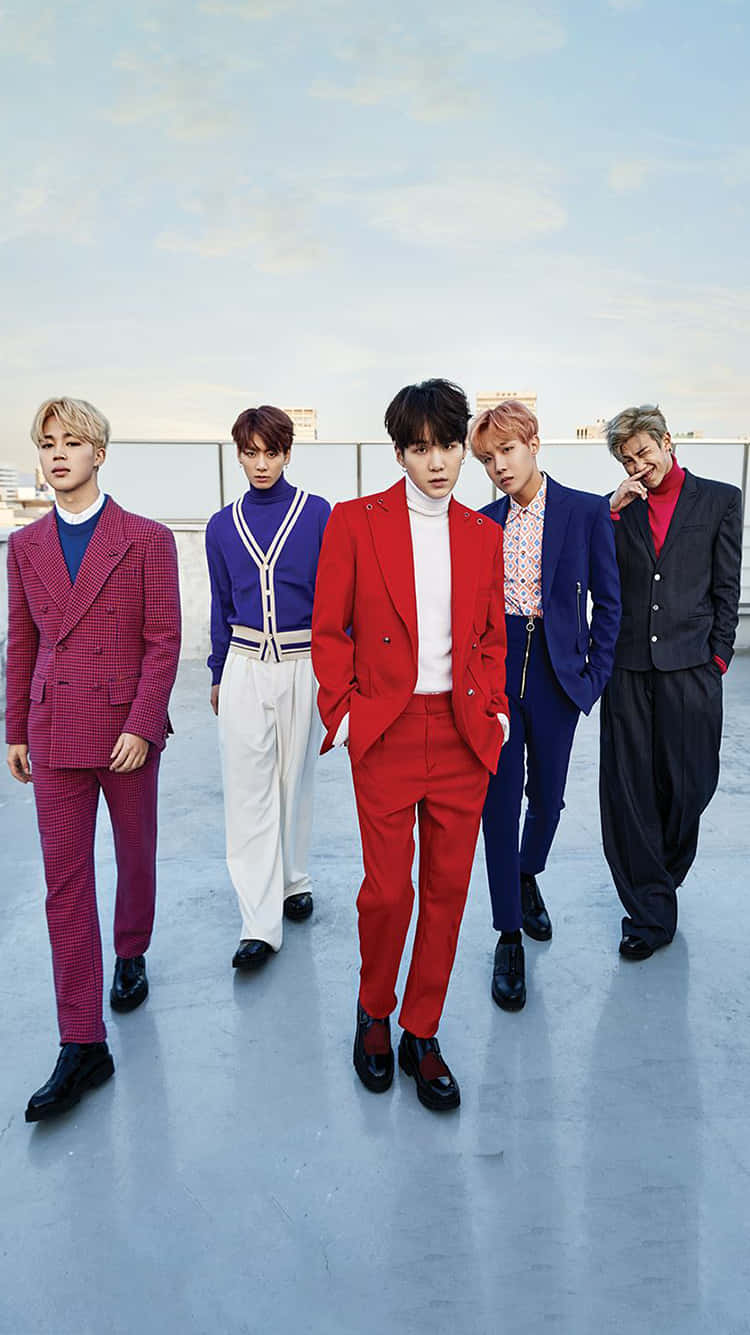 BTS fotoshoot Singles Magazine Bakgrunner
