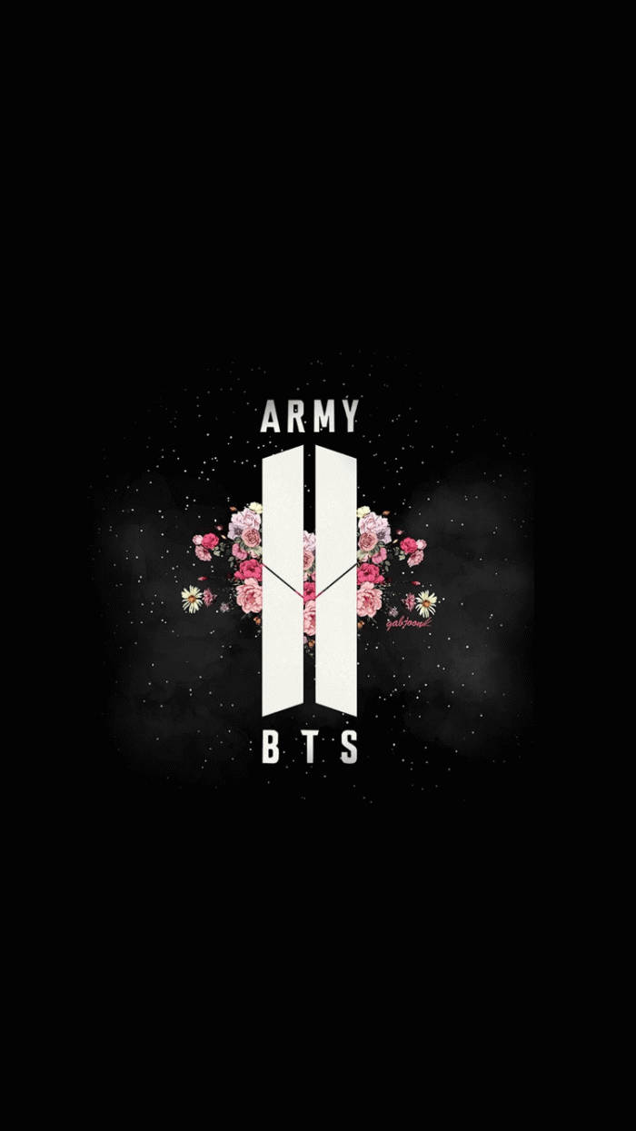 BTS Galaxy Army Logo med stjerner Bakgrunner