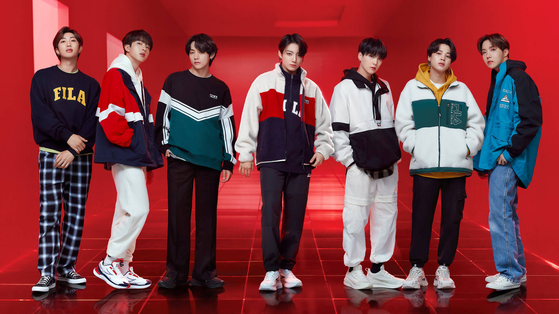 BTS-gruppebilde for Fila Bakgrunner