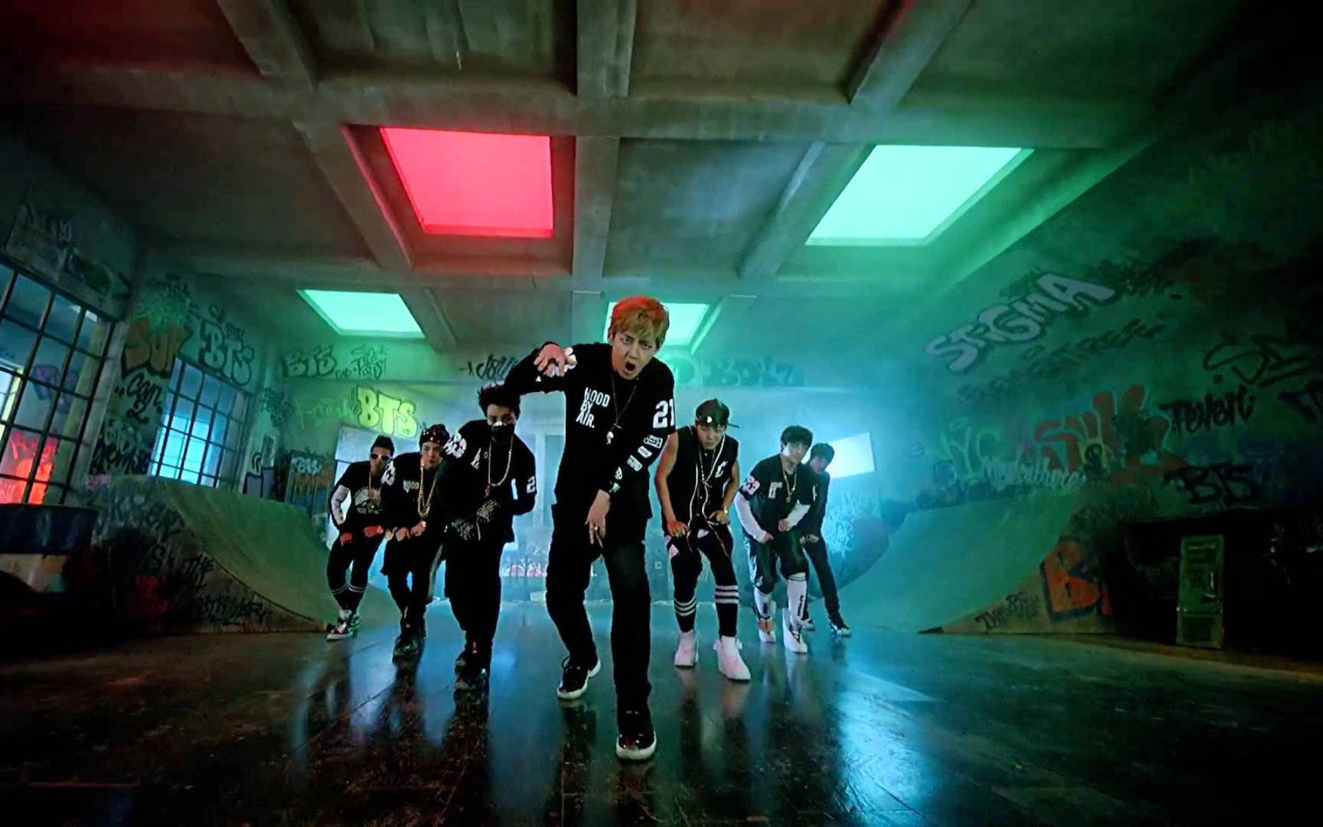BTS gruppebilde No More Dream Bakgrunner