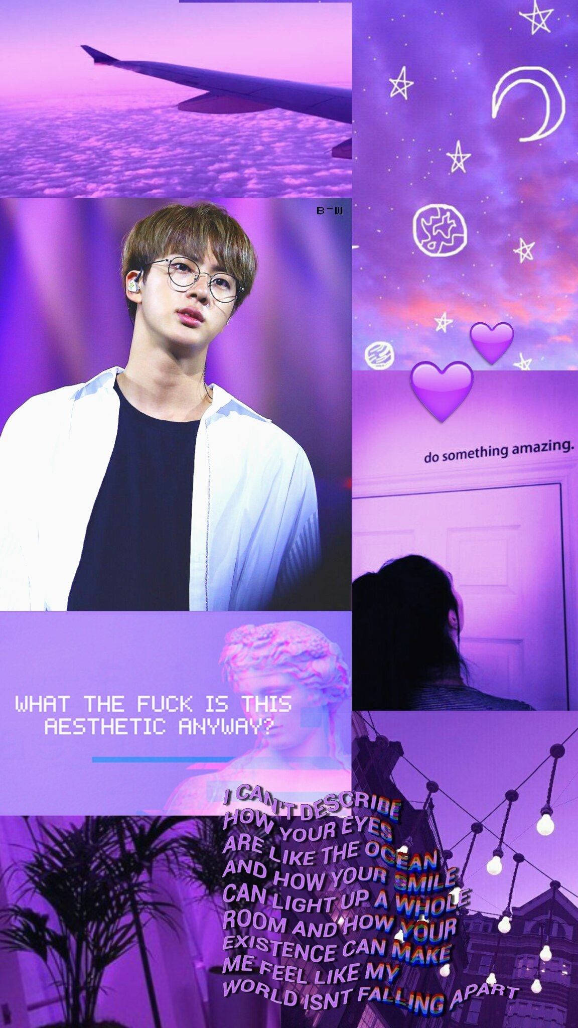 BTS Jin pastellilla estetikk Bakgrunner
