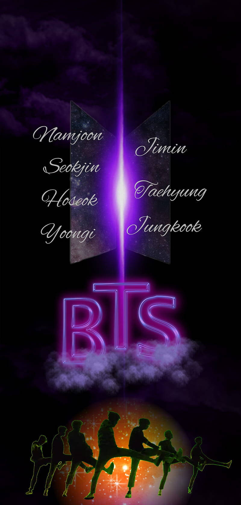 BTS-logo fanart bakgrunnsbilde