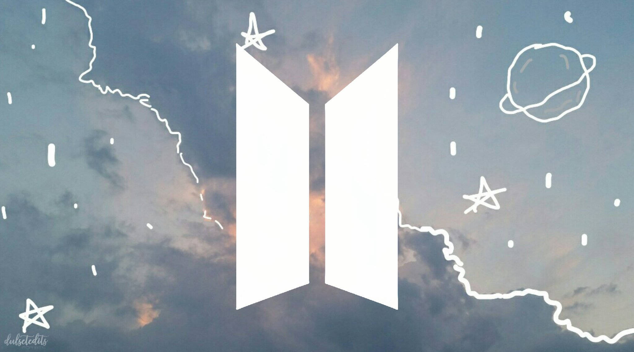 BTS-logo søt estetikk Bakgrunner