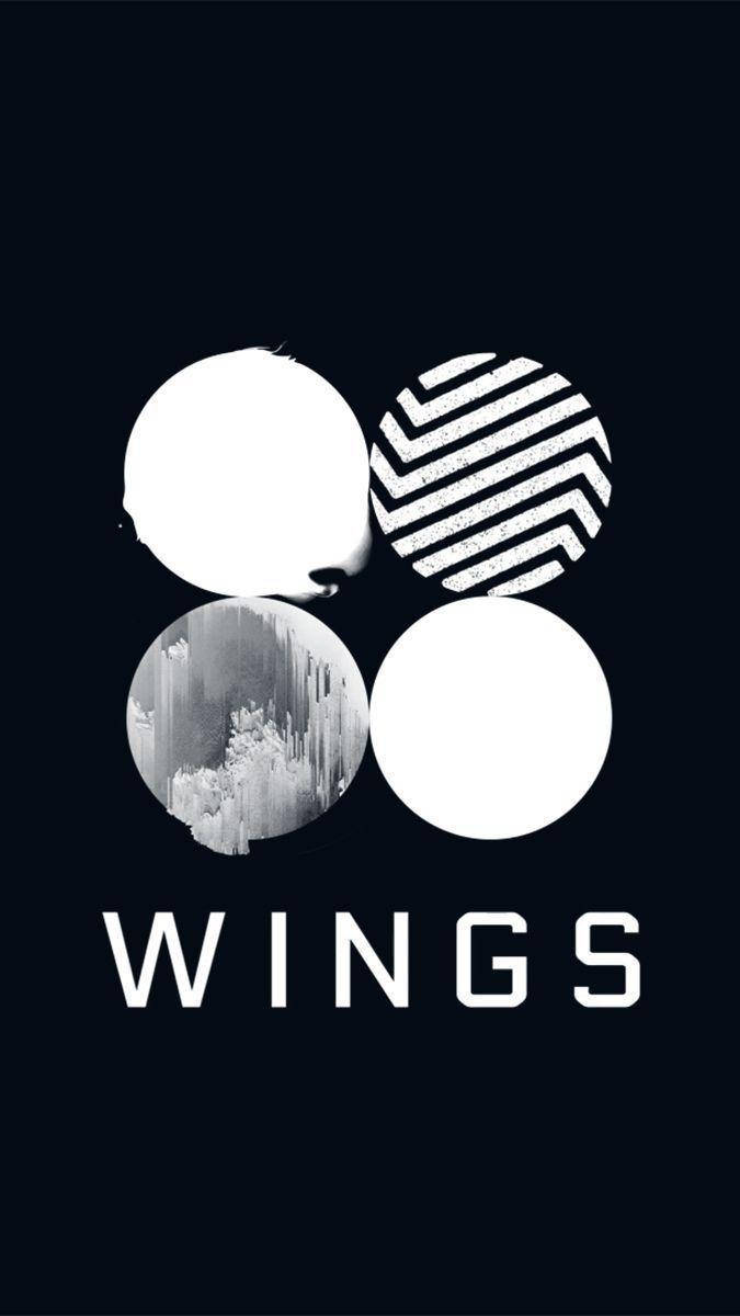 BTS-logo Wings Bakgrunner