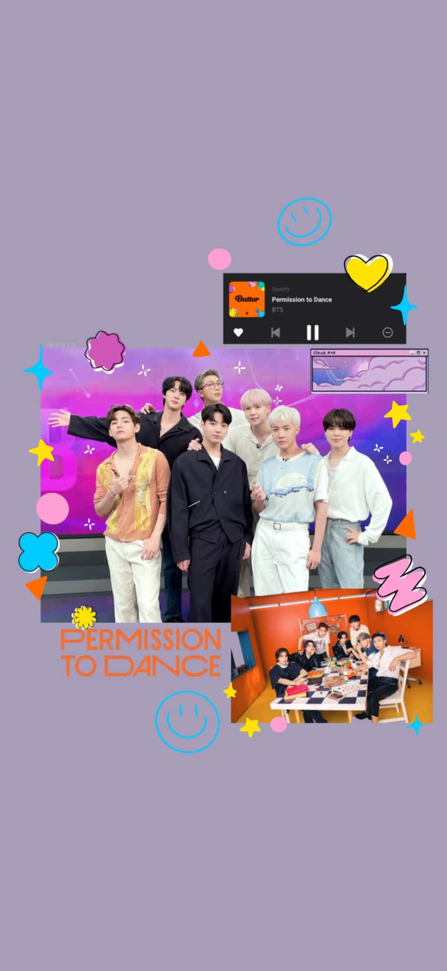 BTS' Permission to Dance debutalbumomslag Bakgrunner