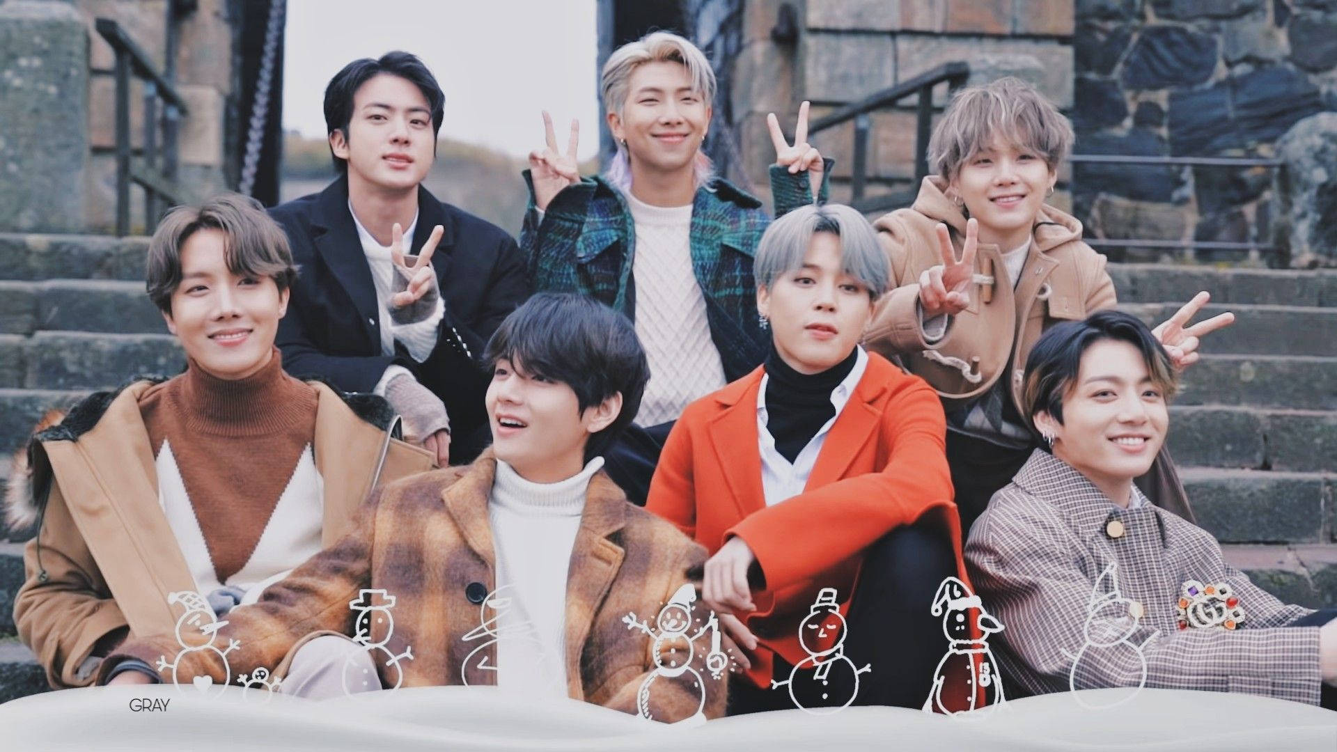 BTS snømann bakgrunnsbilder til PC Bakgrunner