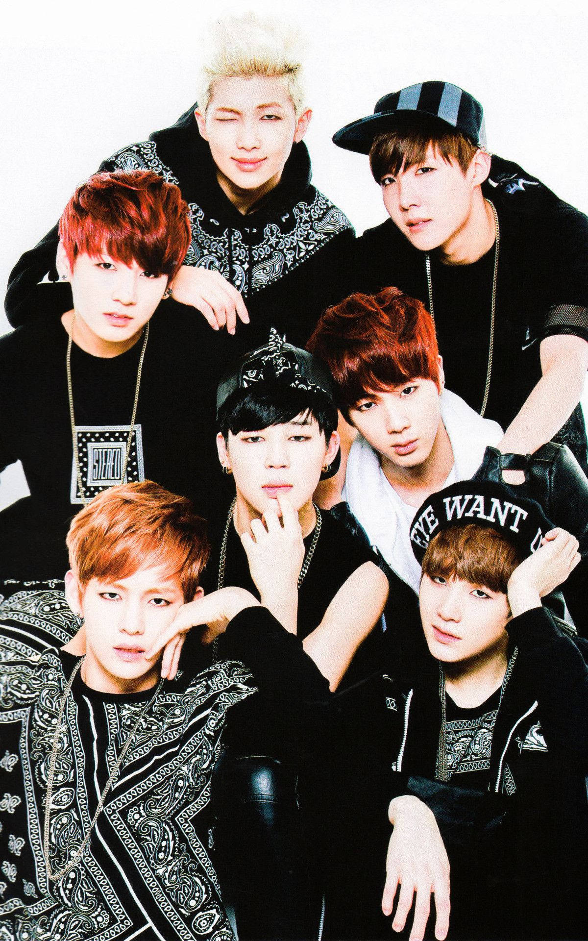 Bts Telefonskjerm Nydelig Plakat — Bts gruppebilde GIF Bakgrunner