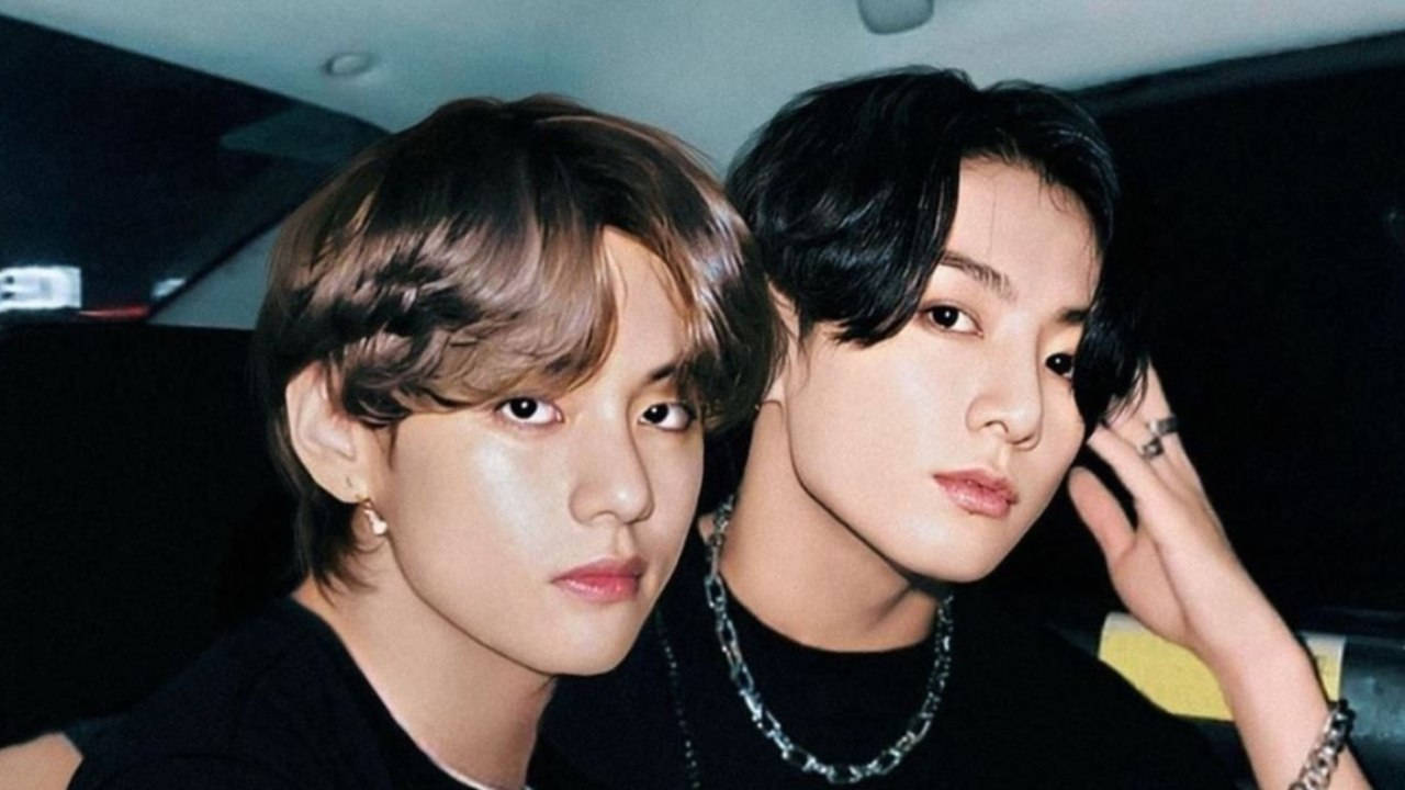 BTS V Jungkook i bil Bakgrunner