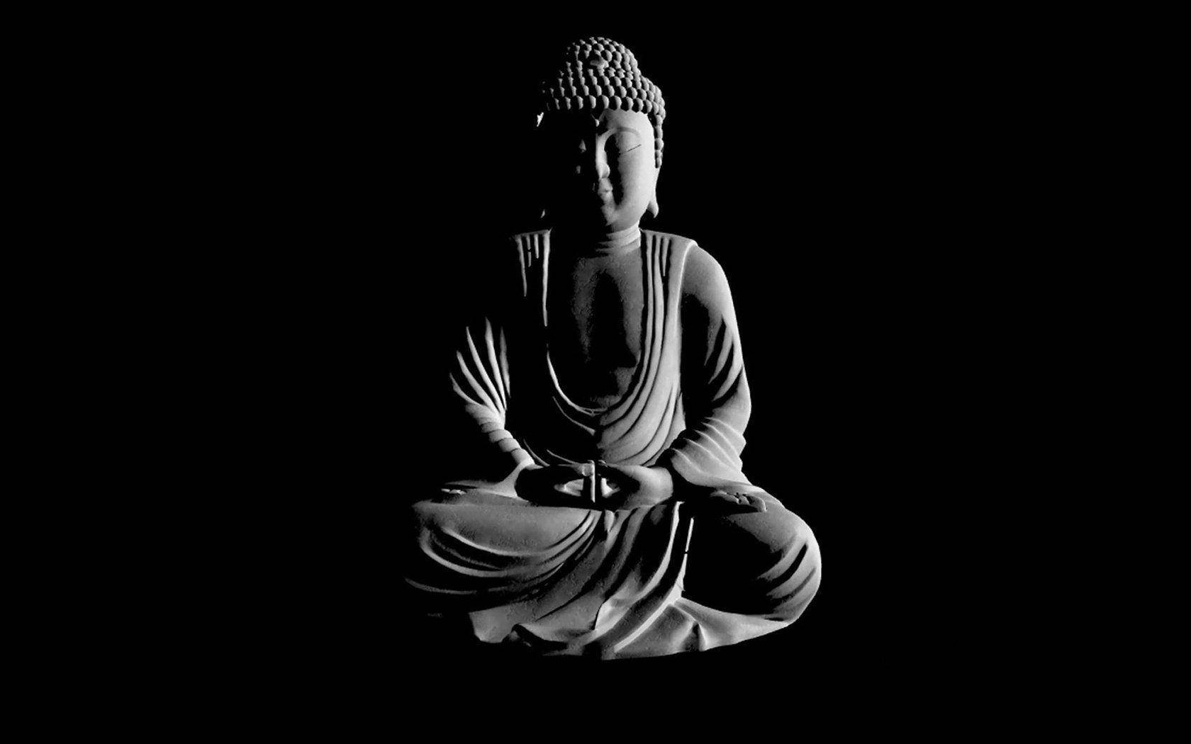 Buddha 3D Grå Figur Bakgrunner