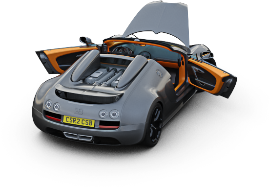 Bugatti Veyron Grand Sport Vitesse bakfra Bakgrunner