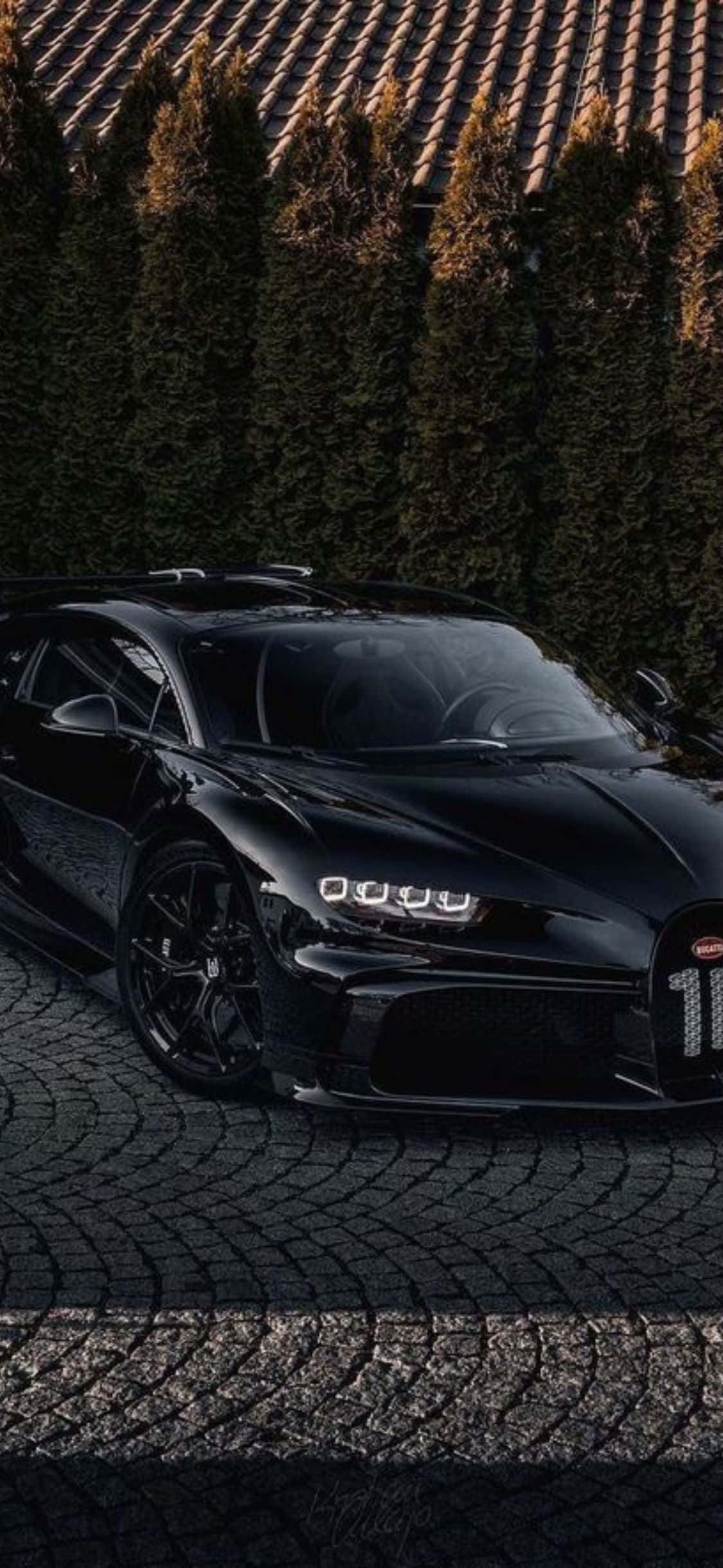 Bugatti Veyron vist frem på den nye iPhone Xs Bakgrunner