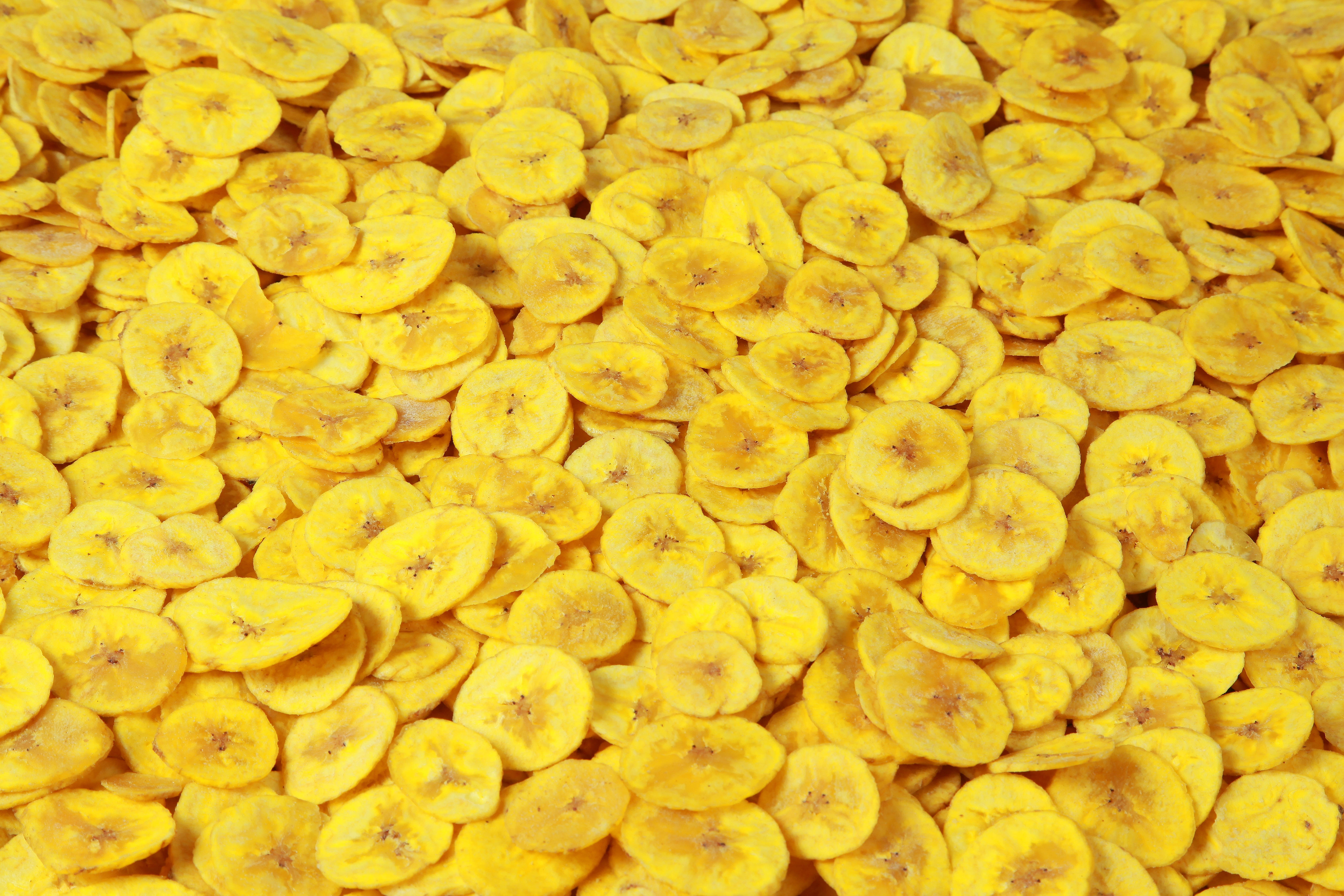Bunke med bananchips Bakgrunner