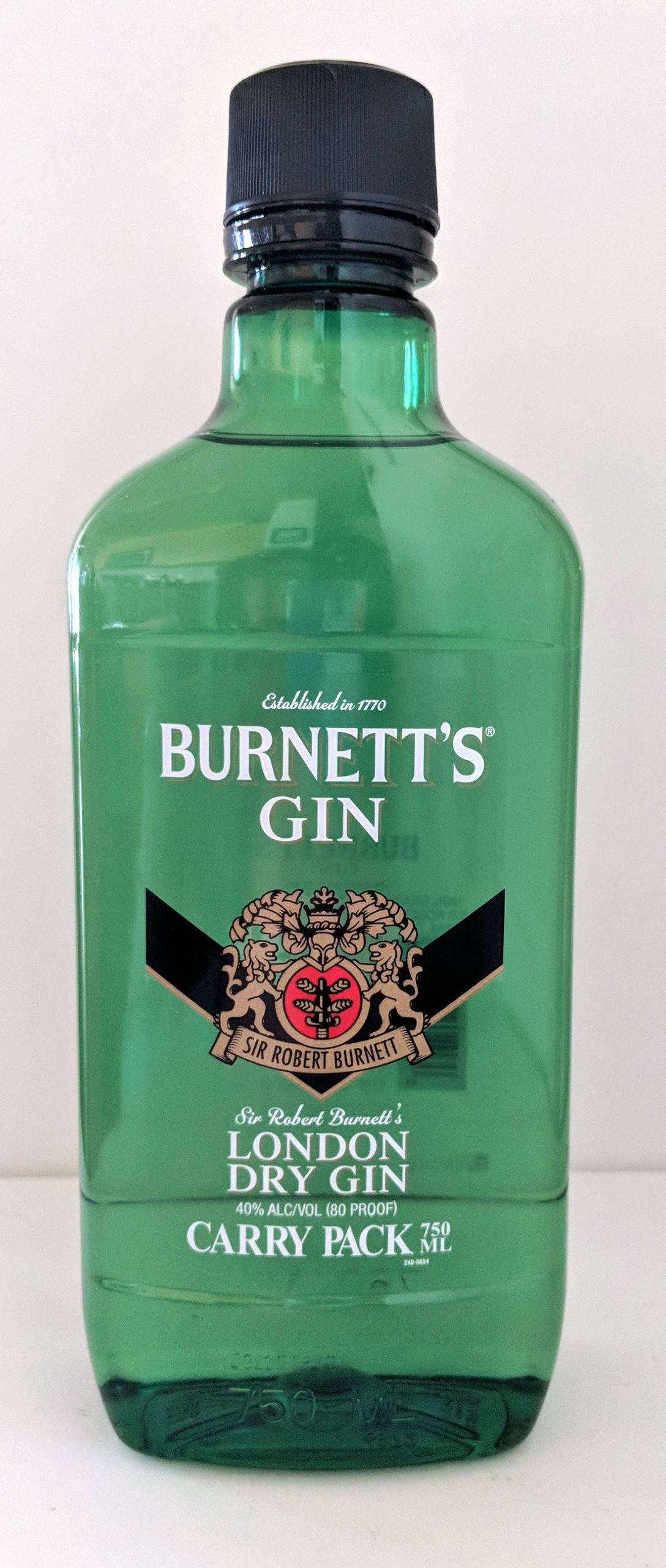 Burnett's Gin Carry Pack-flaske Bakgrunner