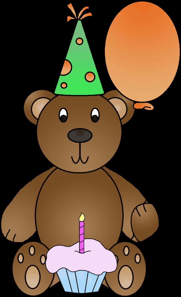 Bursdagsfeiring bamse med cupcake Bakgrunner