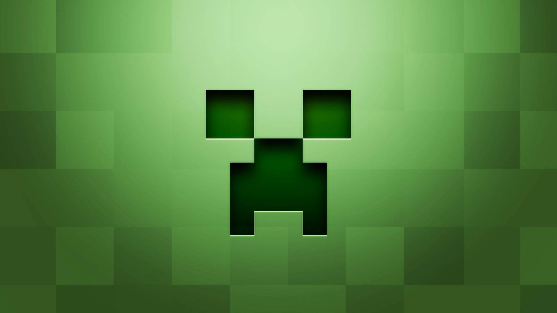 Minecraft Creeper-ansikt karakter piksel bakgrunn