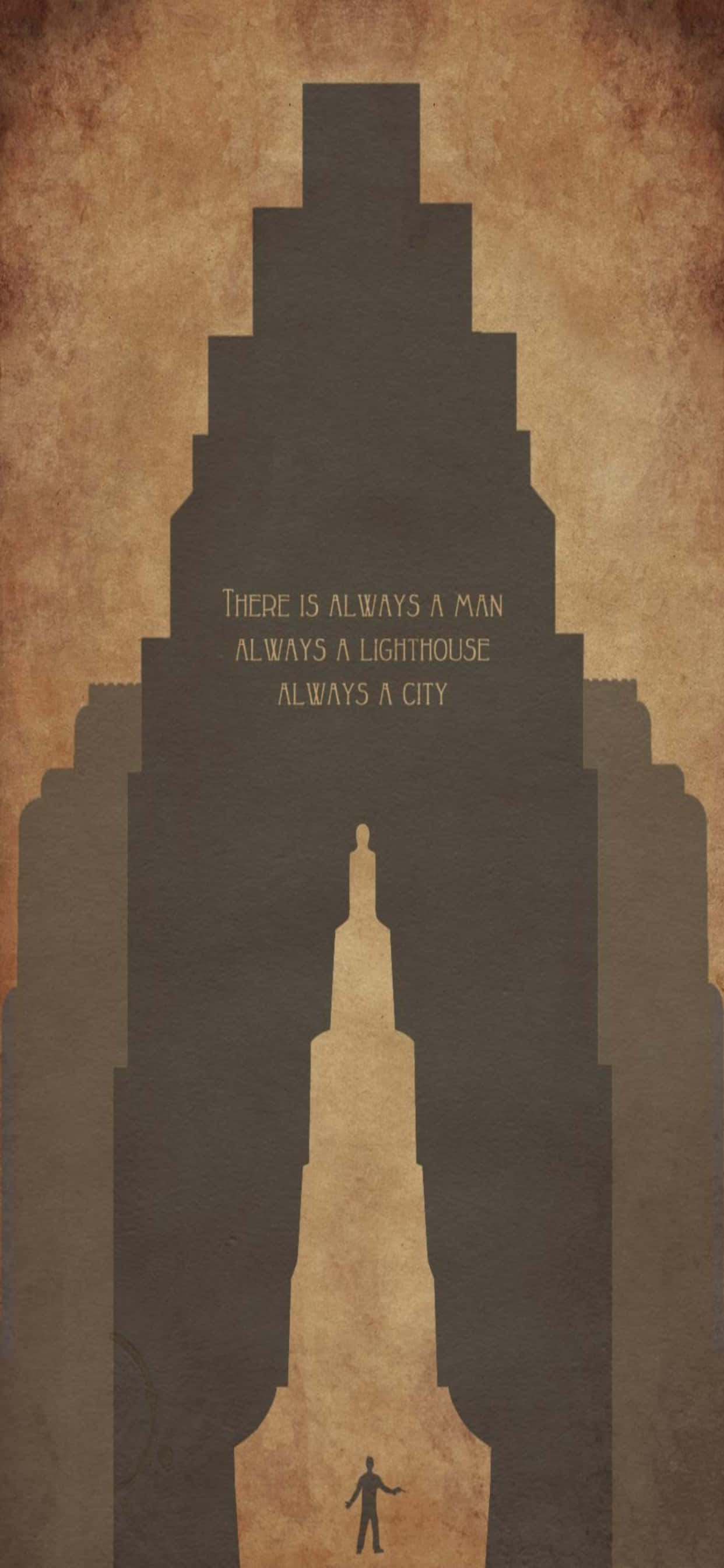 Bygningssilhuett iPhone Xs Max Bioshock Infinite-bakgrunn Bakgrunner