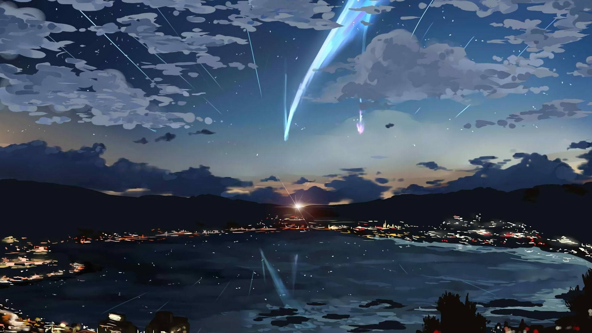 Bymotiv fra Your Name Anime-serien Bakgrunner