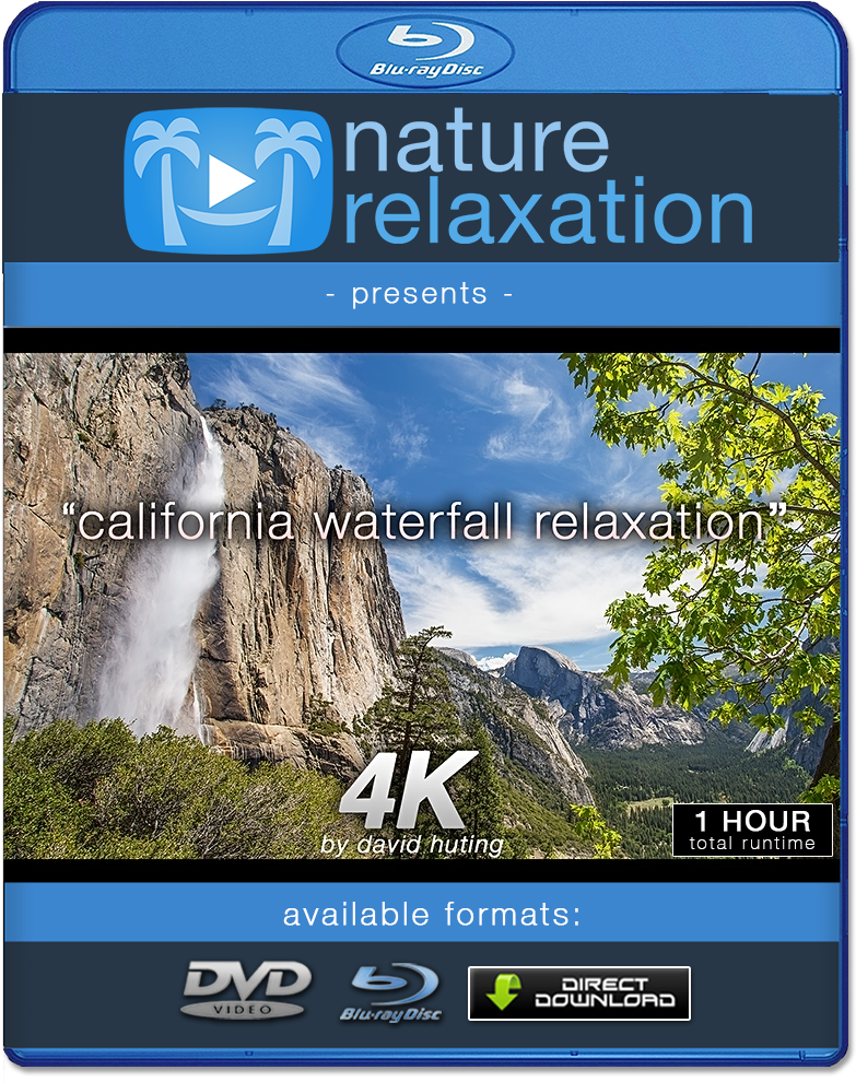 California Waterfall Relaxation Blu-ray-cover Bakgrunner