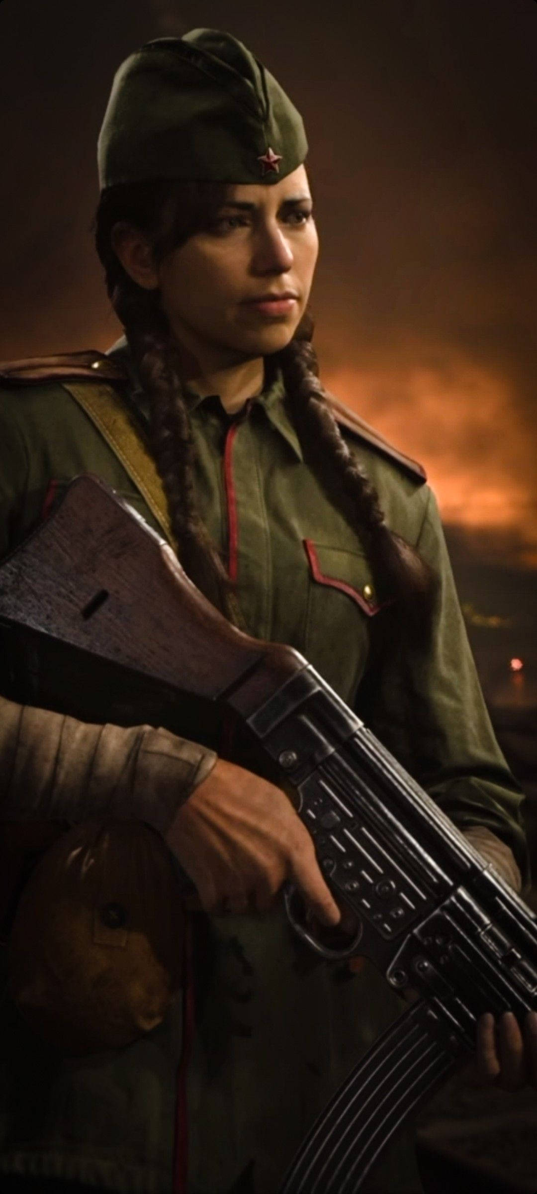 Call Of Duty Vanguard General Lady Portrett Bakgrunner