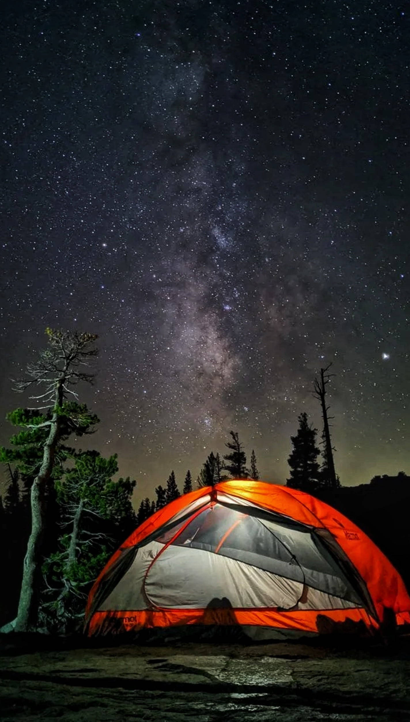 Camping under stjernene Google Pixel 4 Bakgrunner