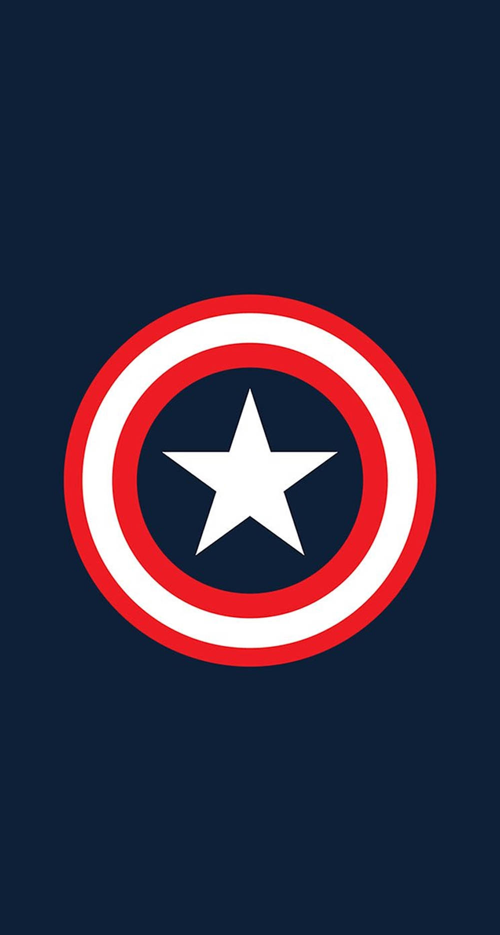 Captain America skjold minimalistisk mørkeblå iPhone Bakgrunner