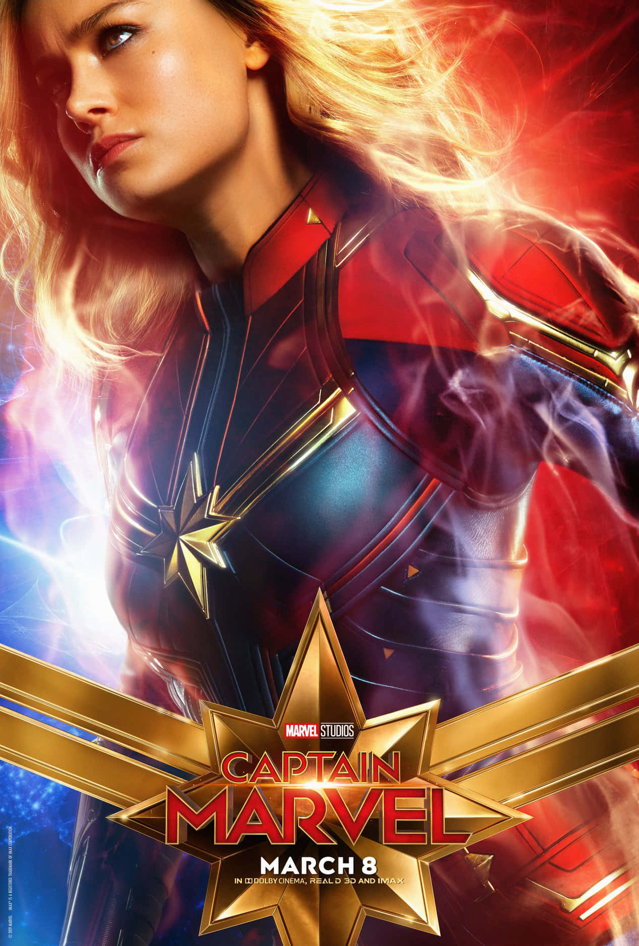 Captain Marvel Carol Danvers Grafisk Bakgrunner