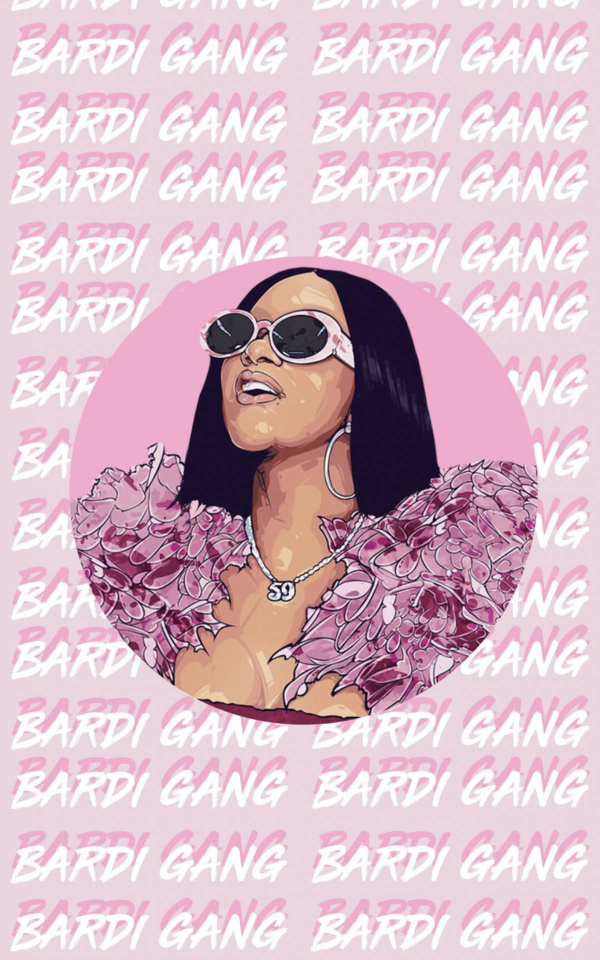 Cardi B Pink Bardi Gang Bakgrunner