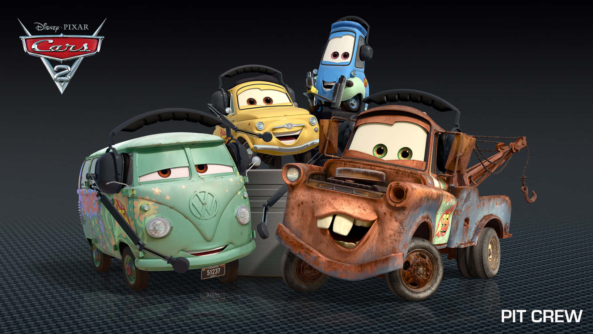 Cars 2: Lynet McQueen leder an Bakgrunner