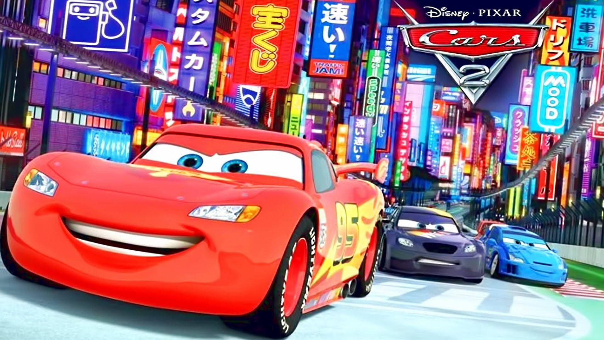 Cars neonskilt og racing Bakgrunner