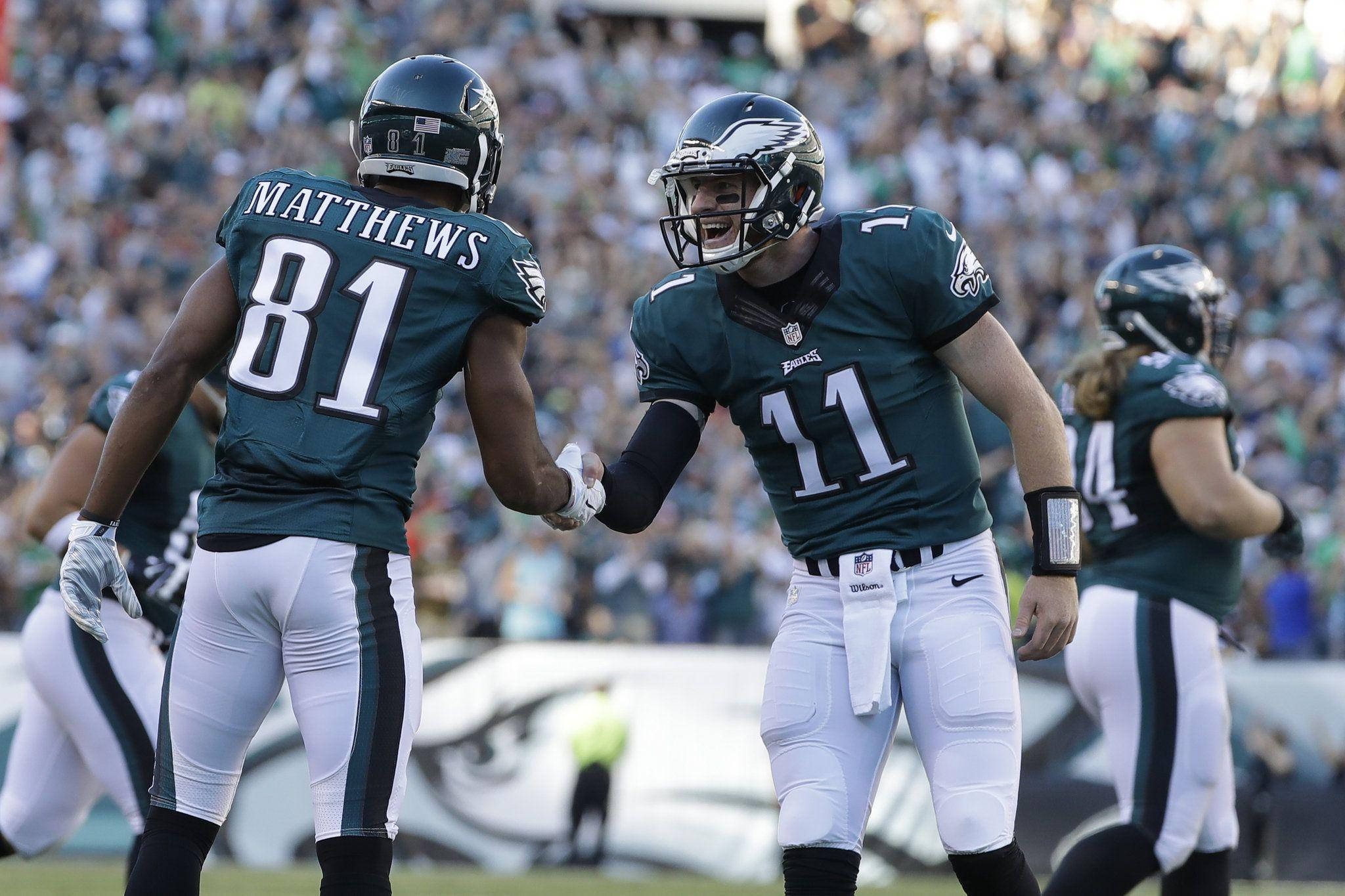 Carson Wentz Jordan Matthews håndtrykk Bakgrunner