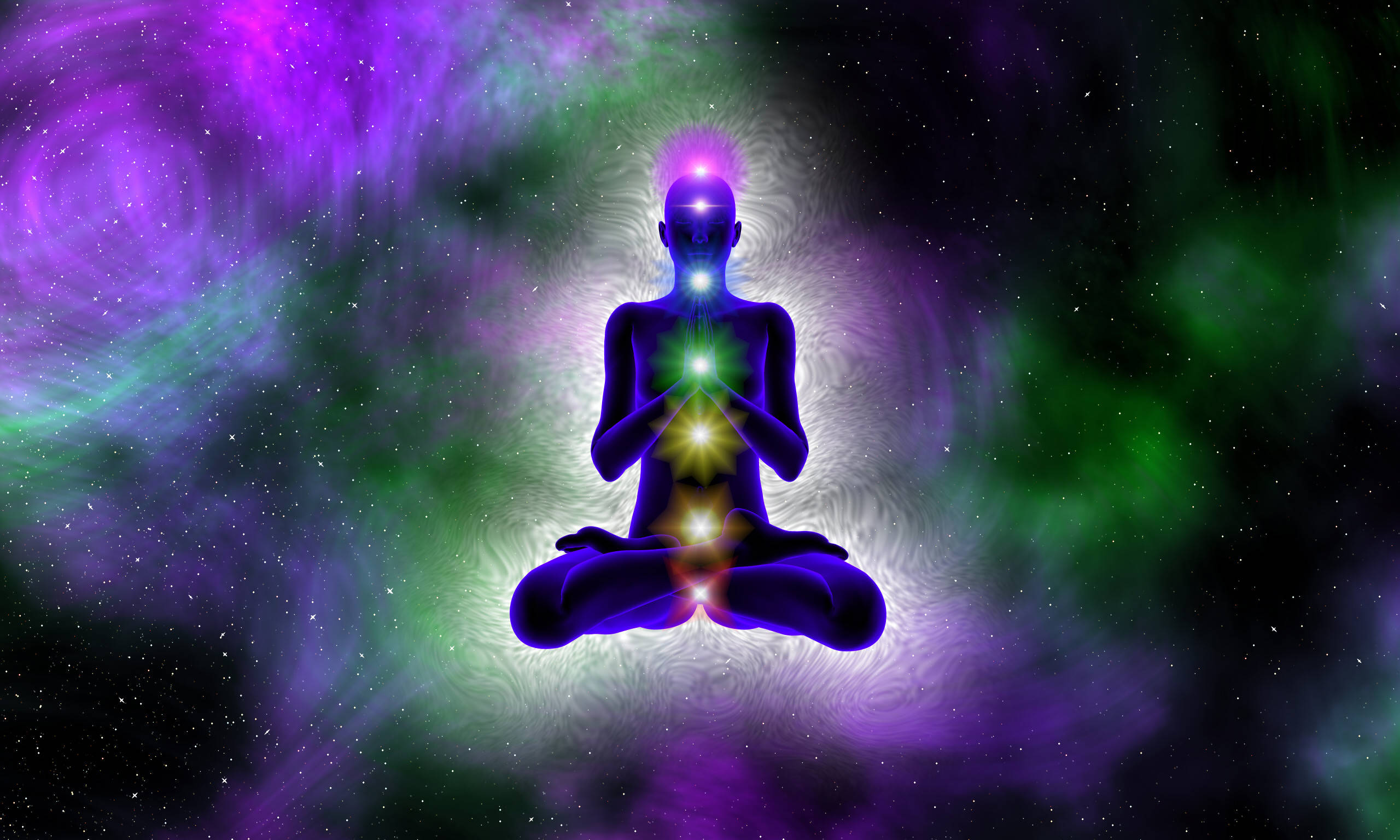 Chakra-energipunkter Bakgrunner