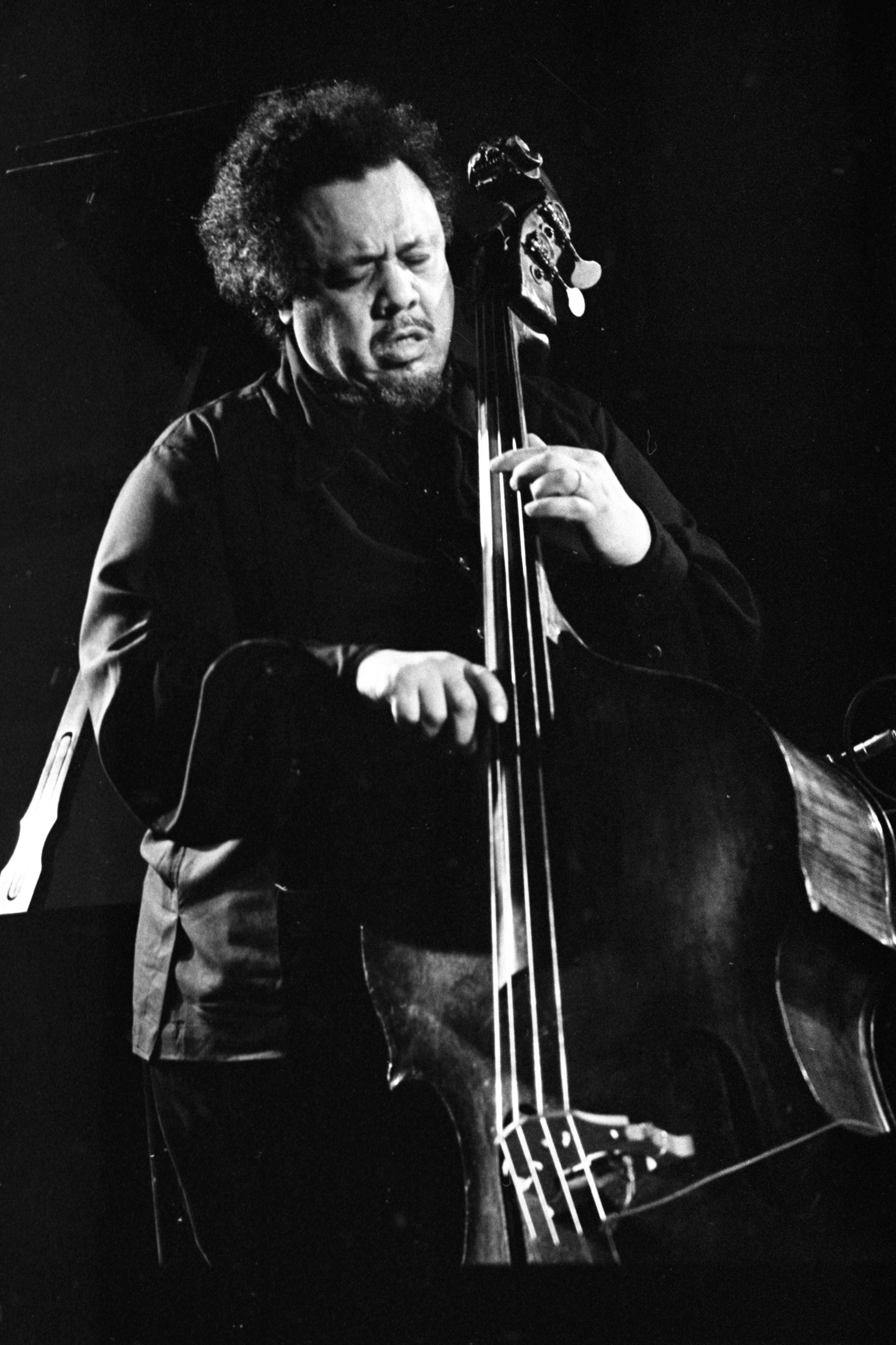 Charles Mingus Sjelfullt Spiller Bassgitar Bakgrunner