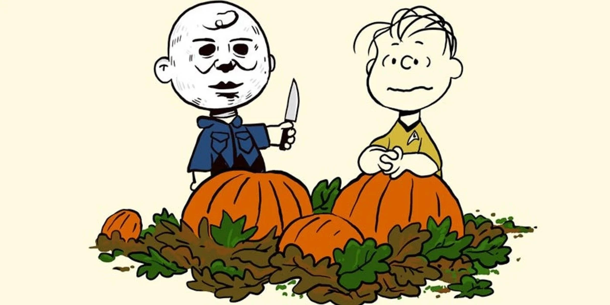 Charlie Brown og Linus Halloween-kunst Bakgrunner