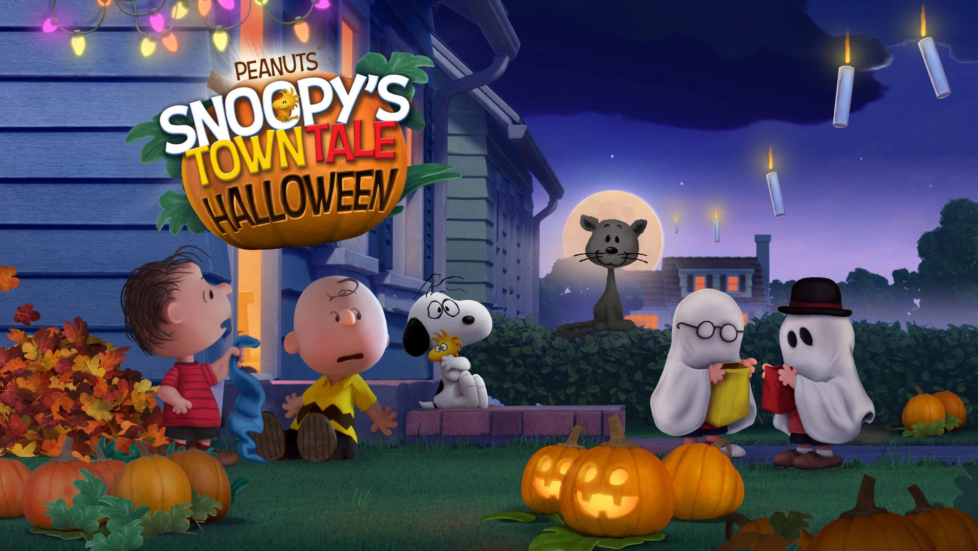 Charlie Brown og Peanuts-gjengen på Halloween Bakgrunner