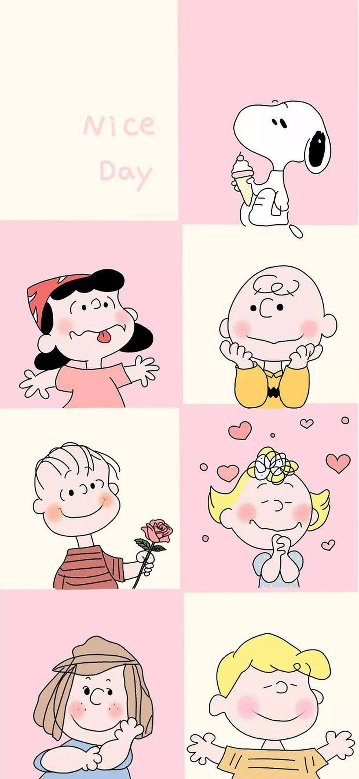 Charlie Brown og venner fin dag Bakgrunner