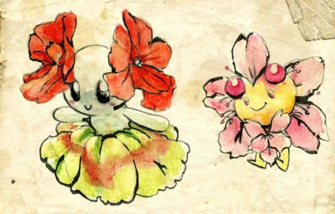 Cherrim-tegning Bakgrunner