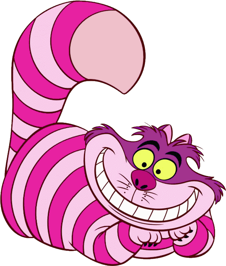 Cheshire Cat glisende illustrasjon Bakgrunner