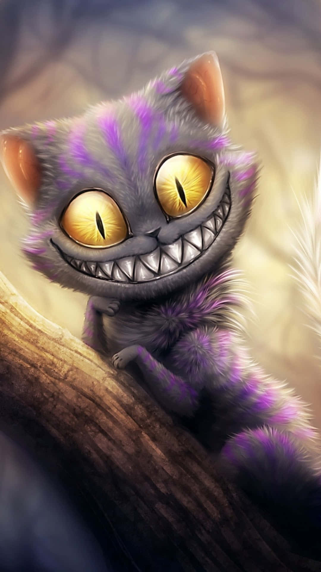 Cheshire Cat som gliser i Eventyrland Bakgrunner