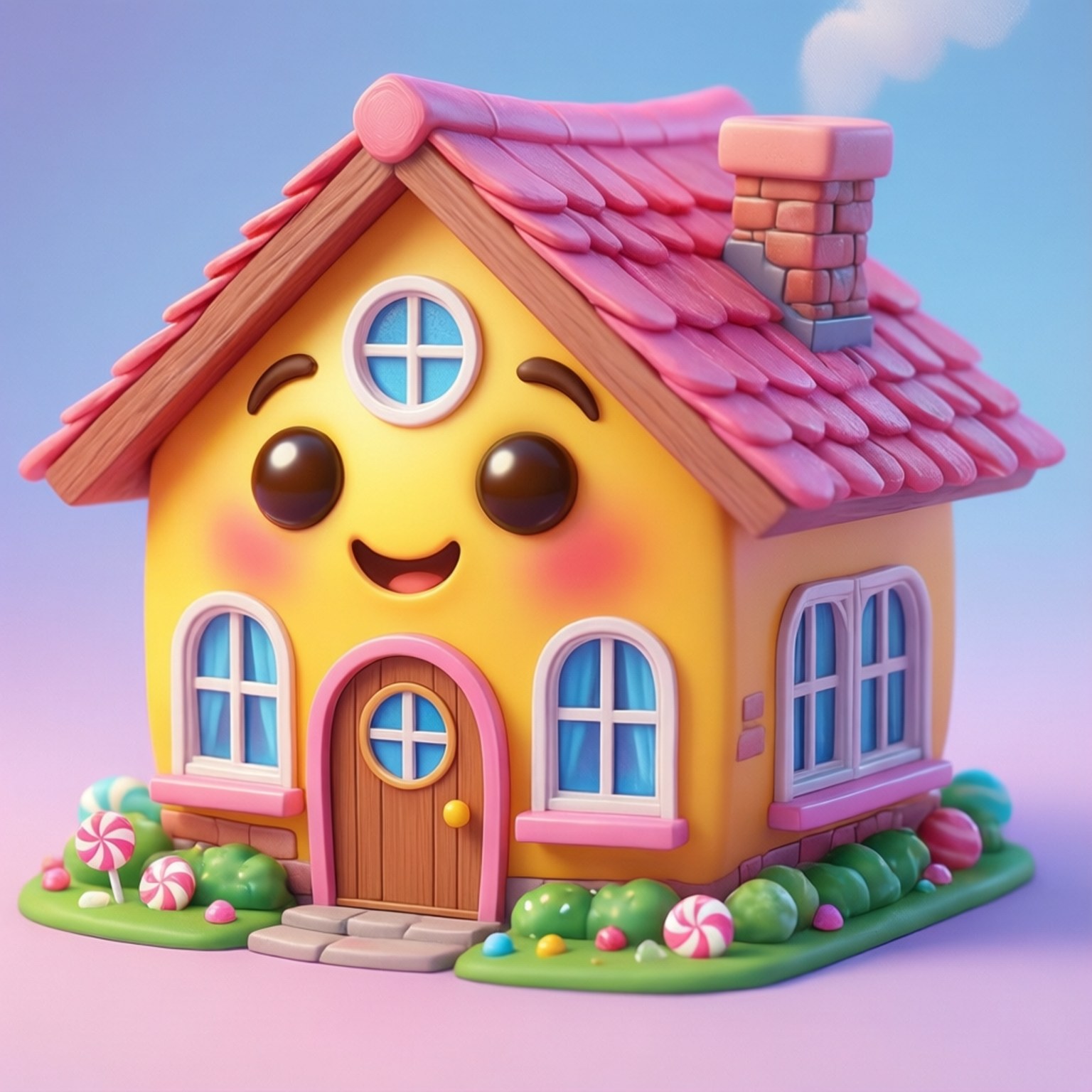 Chibi-hus-emoji Bakgrunner