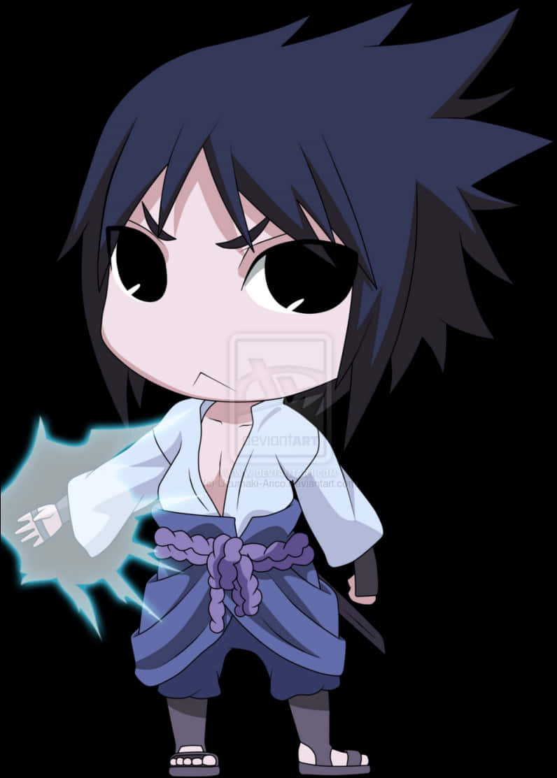 Chibi Itachi Uchiha Ninja-positur Bakgrunner