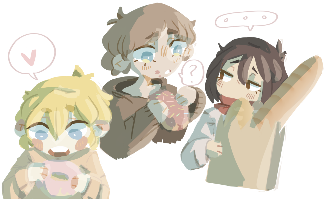 Chibi-stil animerte figurer som snakker Bakgrunner