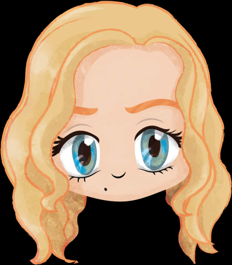 Chibi-stil blond karakterillustrasjon Bakgrunner