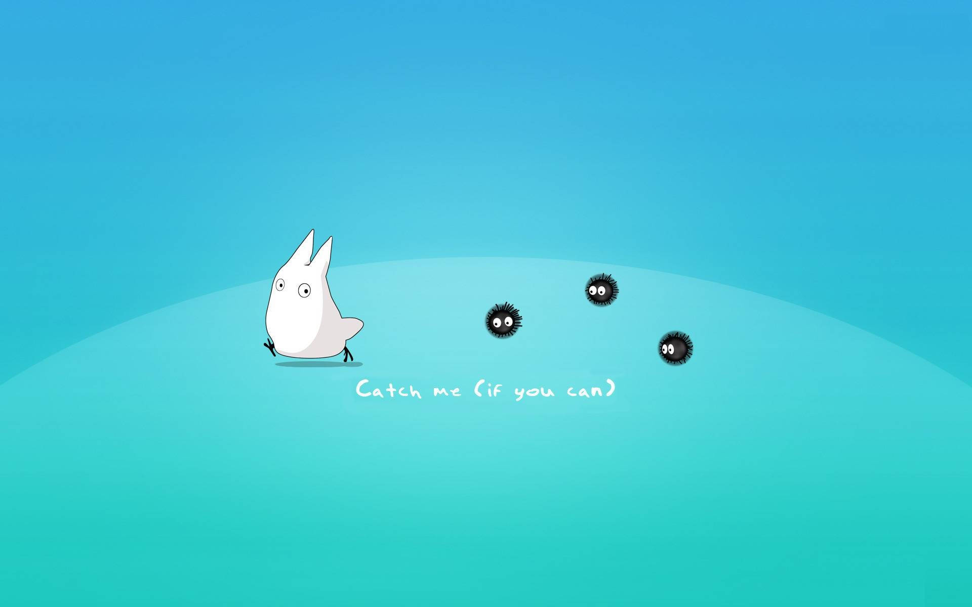 Chibi Totoro Estetisk Laptop Bakgrunner