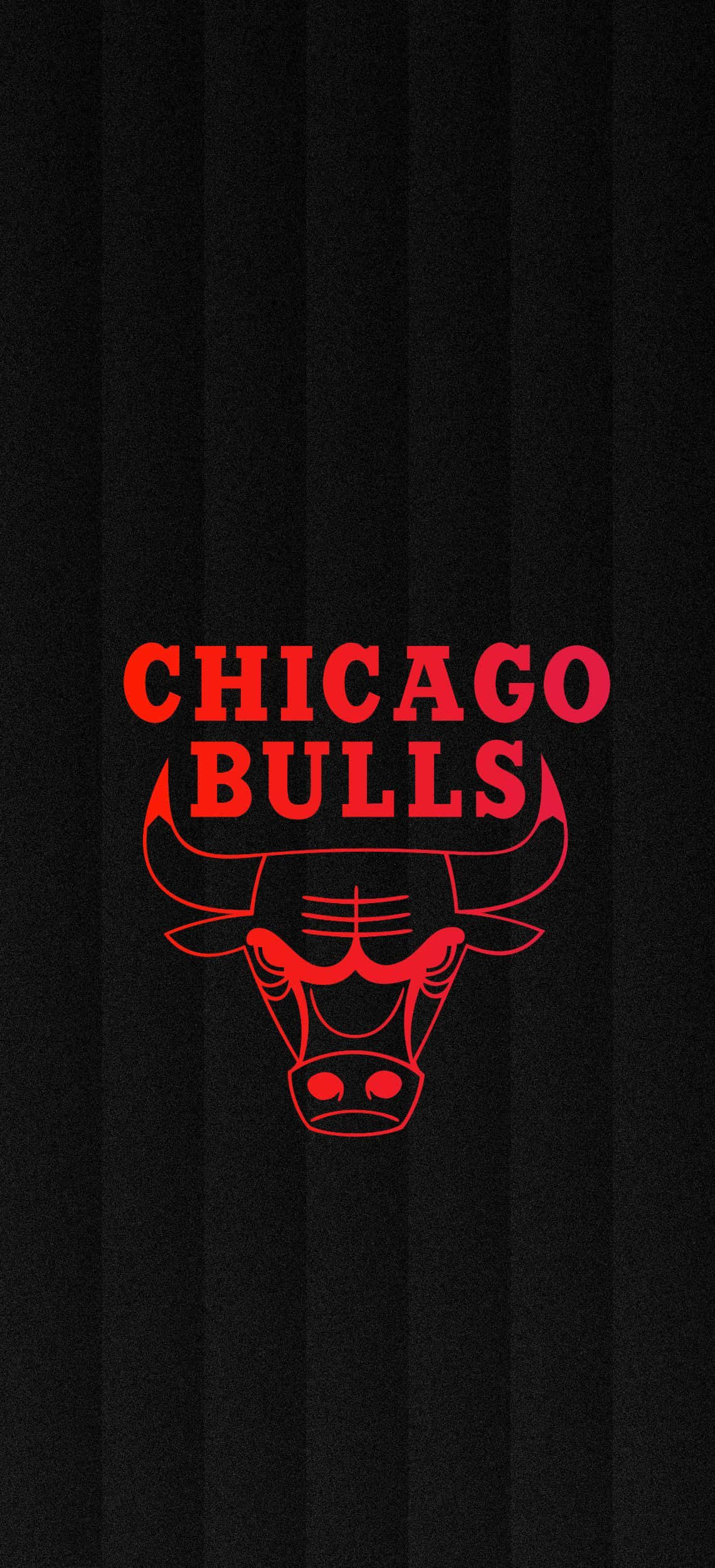Chicago Bulls Logo På Stripet Svart Telefon Bakgrunner