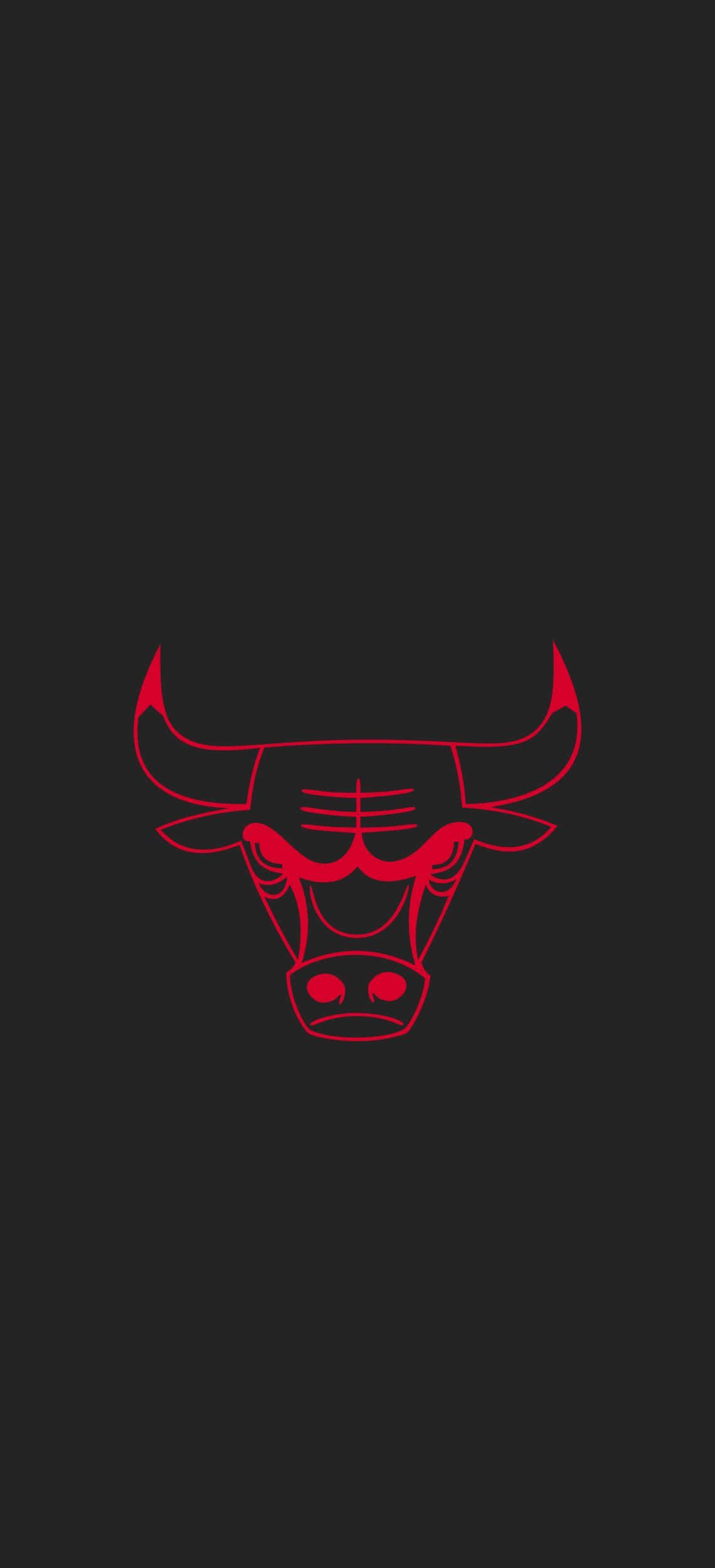 Chicago Bulls Neonrød Telefon Bakgrunner