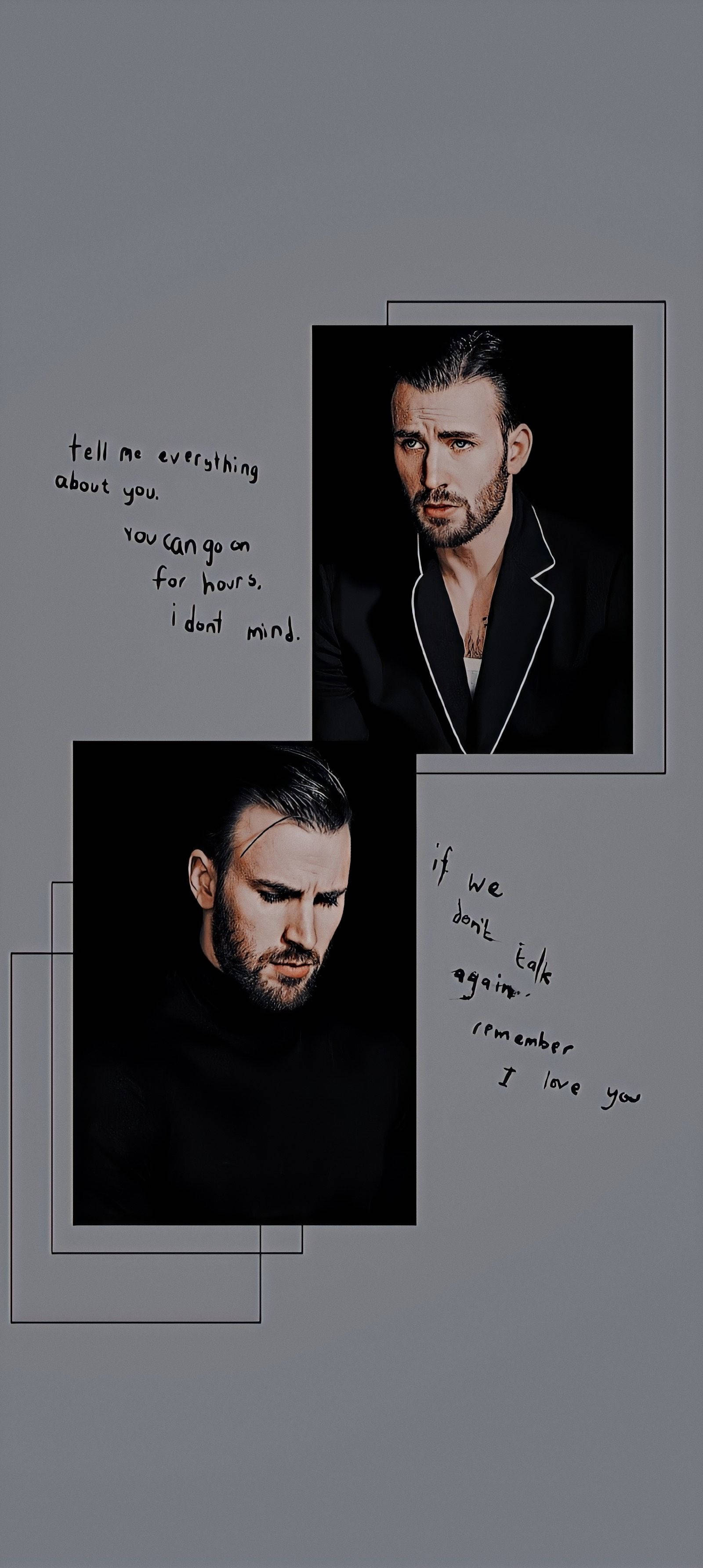 Chris Evans Svart Minimalistisk Bakgrunner