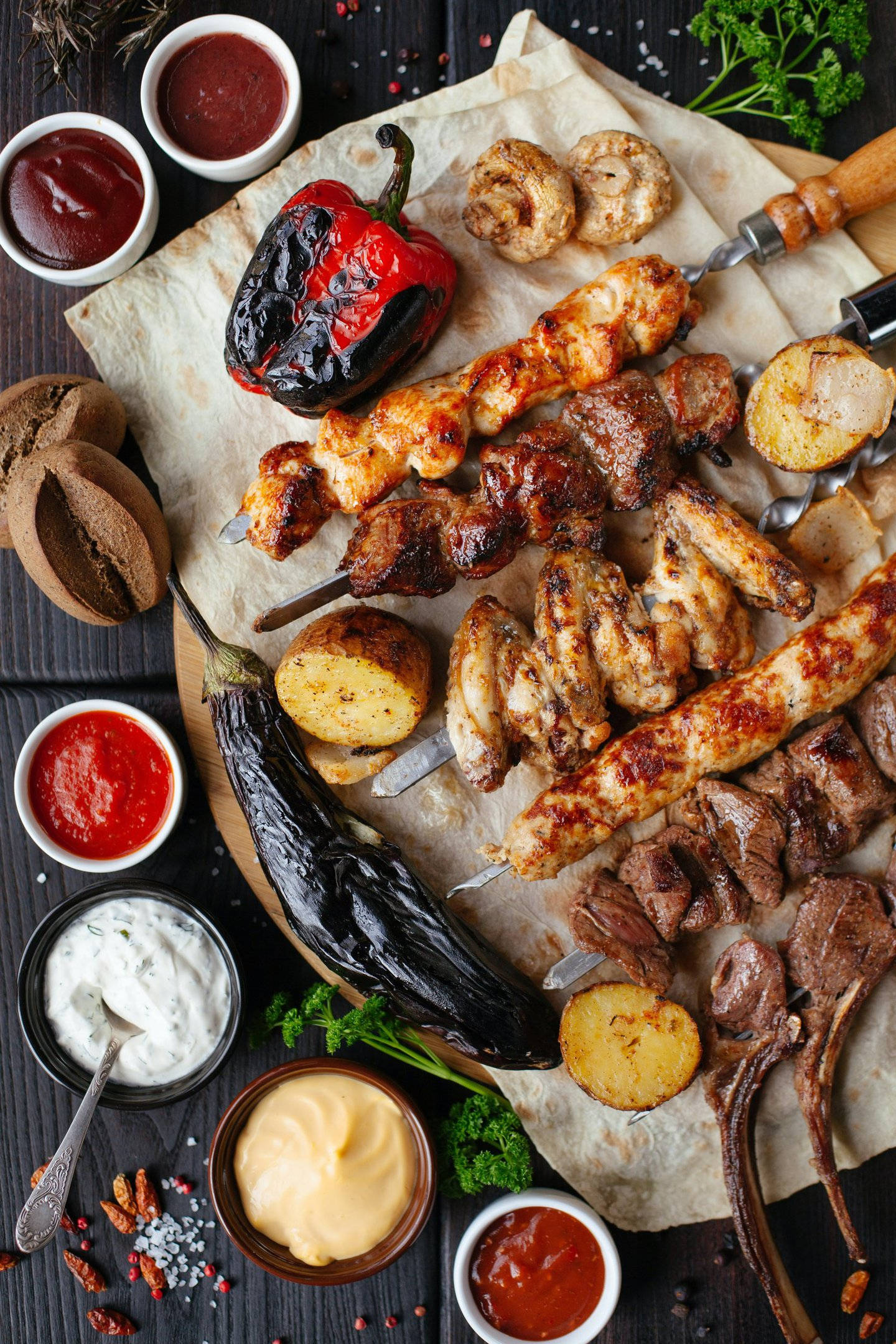 Churrasco på pinne Bakgrunner