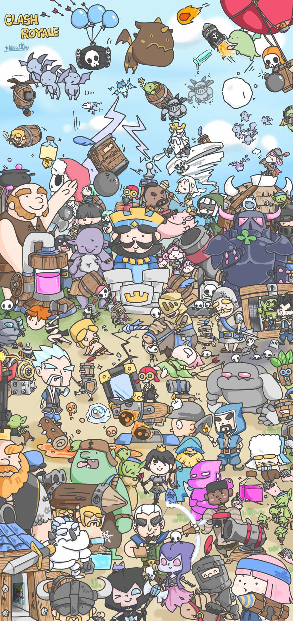 Clash Royale Skribletegneserie Bakgrunner