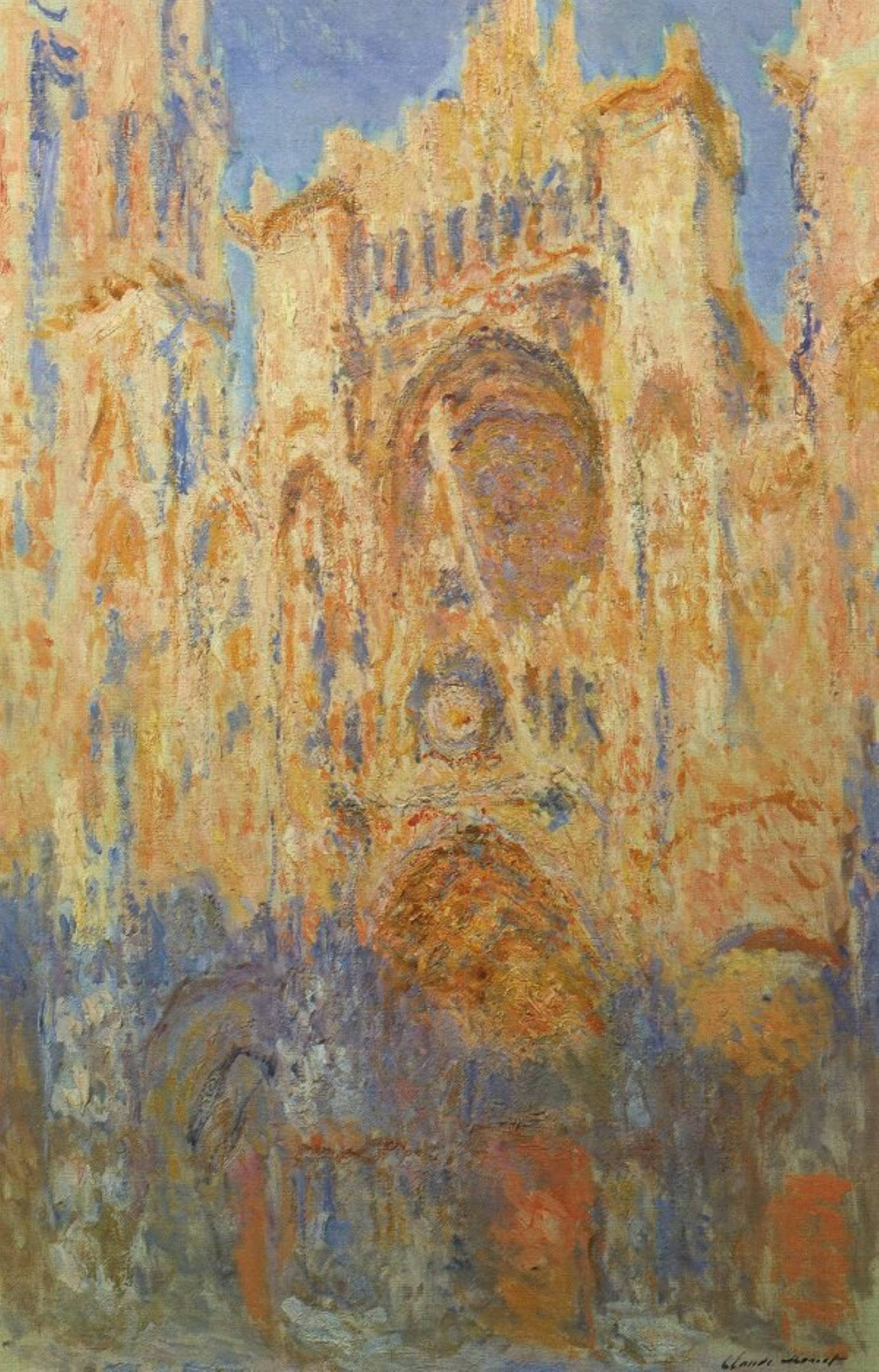 Claude Monet Rouen-katedralen Bakgrunner
